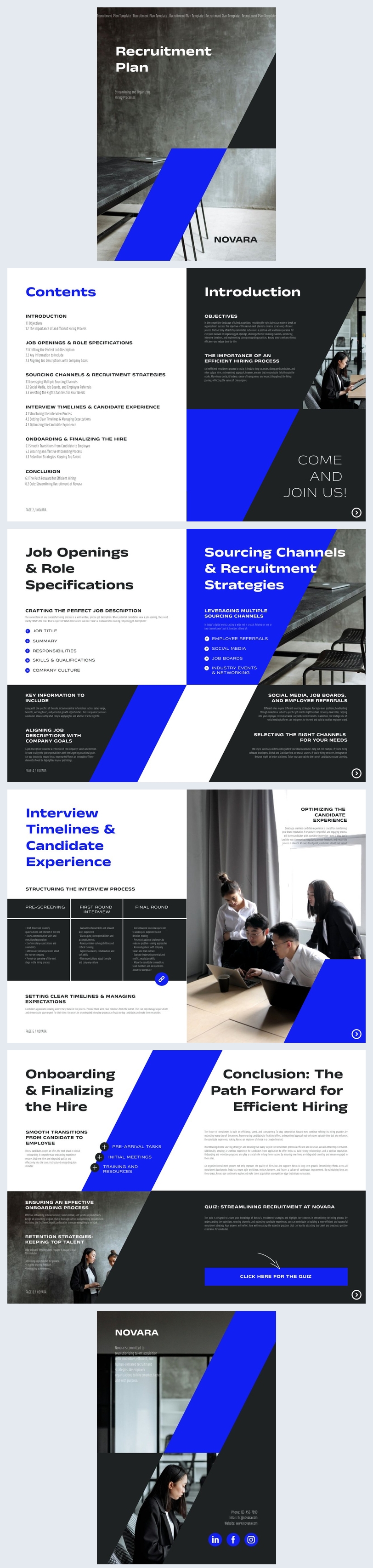 Ejemplo de plantilla de guía de plan de reclutamiento