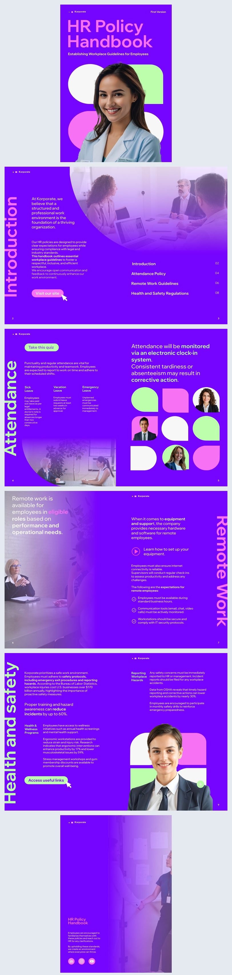 Voorbeeld van hr-beleidsboek-gids sjabloon