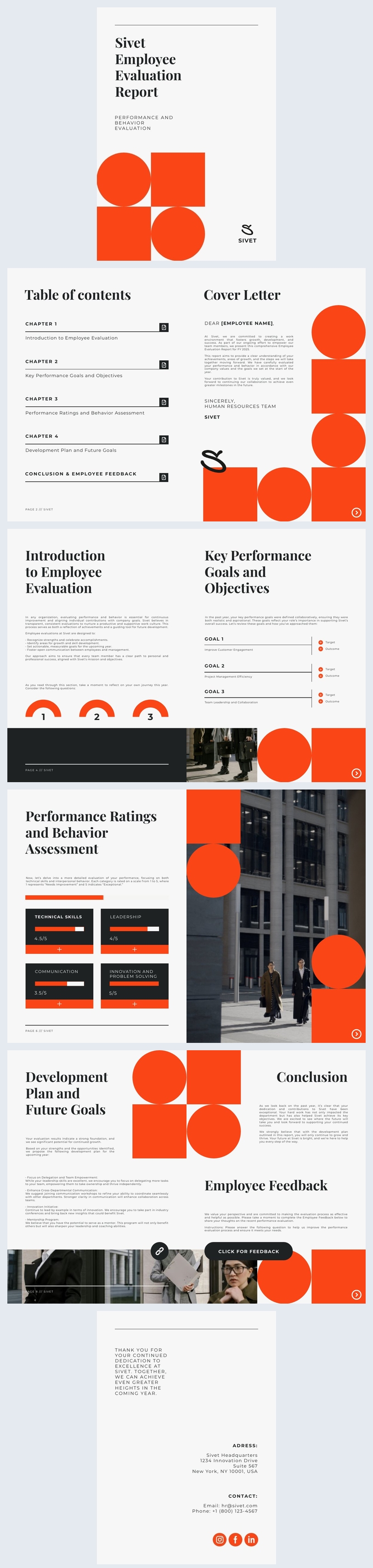 Exemple de modèle de rapport d'évaluation des employés