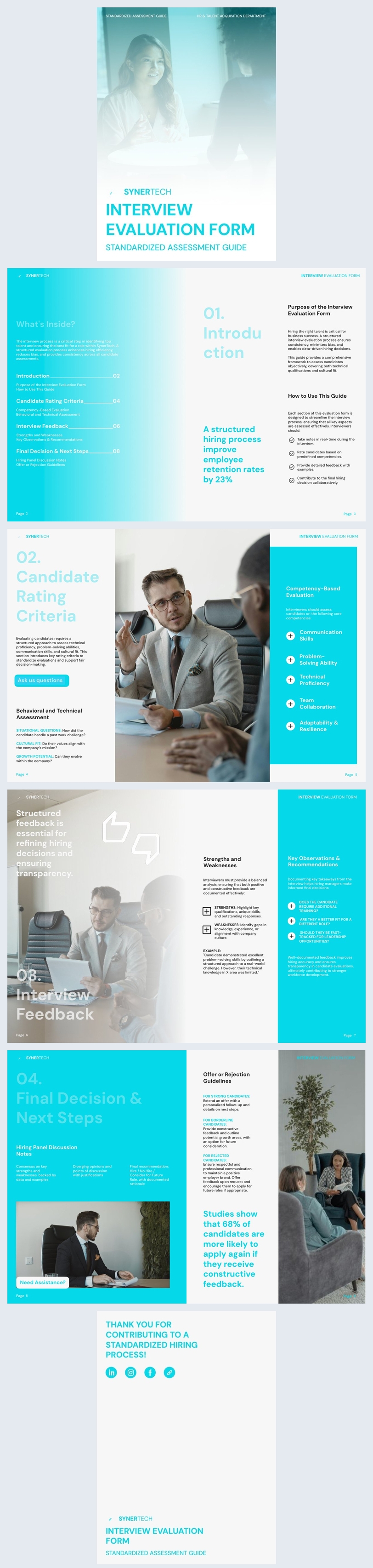 Viewing Guide Template Free: Professional Interview Evaluation Form Guide Template - Flipsnack