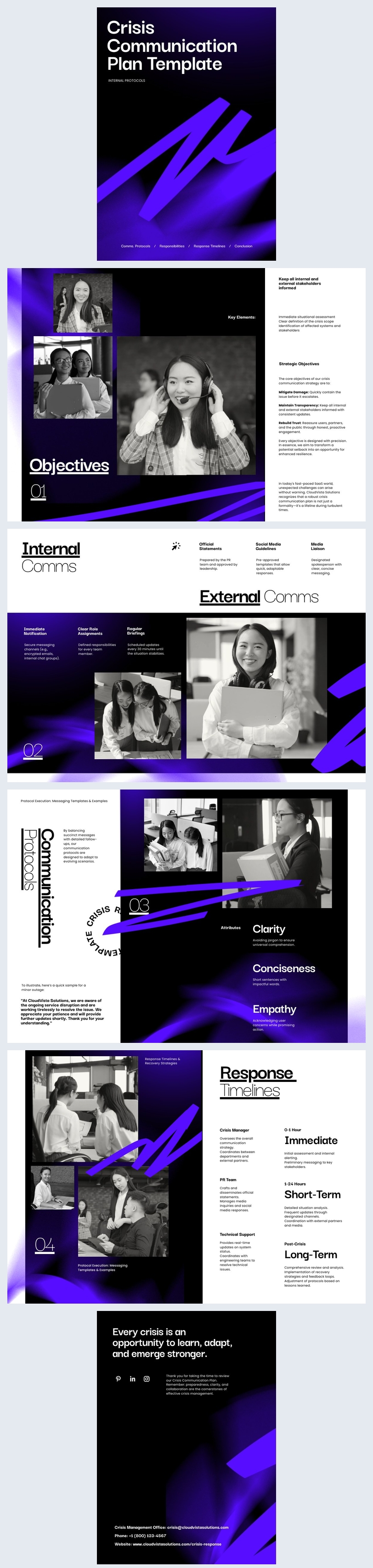 Krisenkommunikationsplan Design-Idee