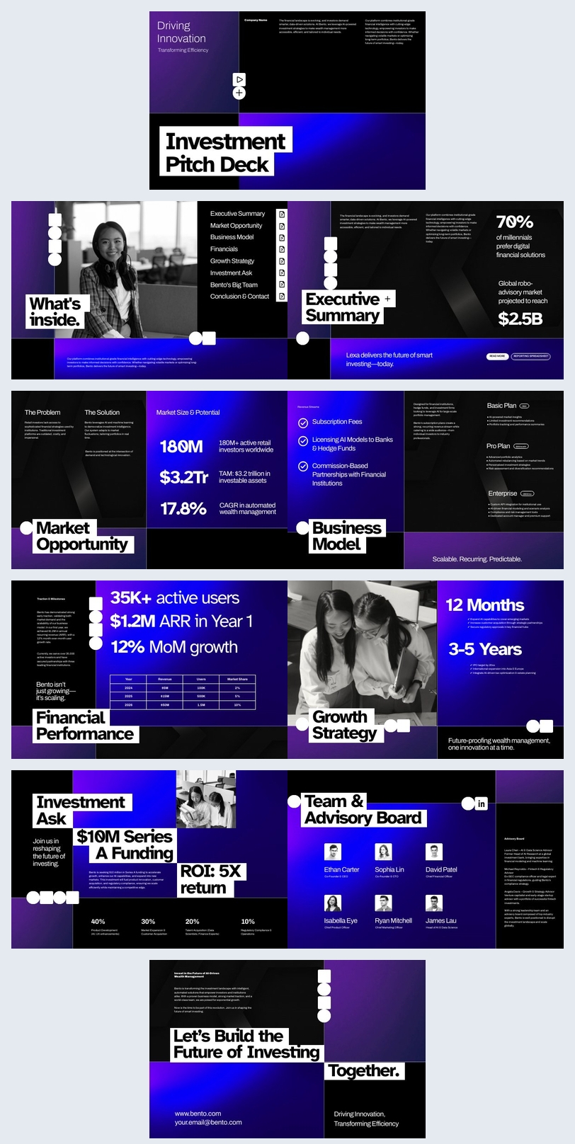 Design de Présentation d’Investissement