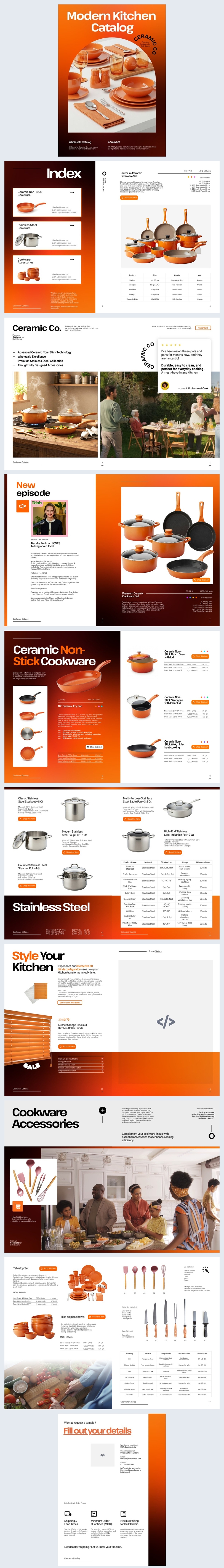 Cookware Wholesale Catalog Template Flipsnack