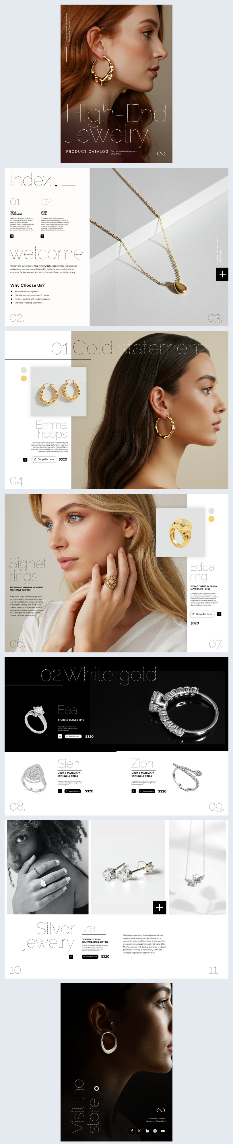 Design für einen Katalog für edlen Schmuck