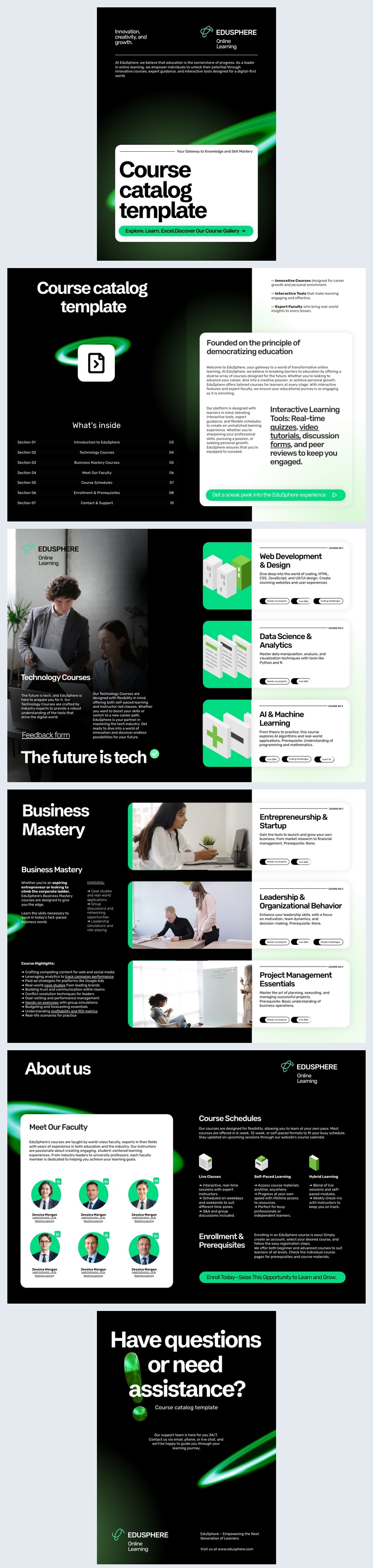 Design Di Modello Di Catalogo Dei Corsi