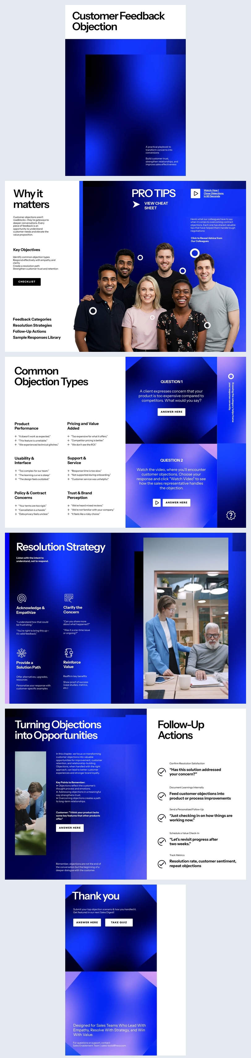 Customer Feedback Objection Handling Template Design