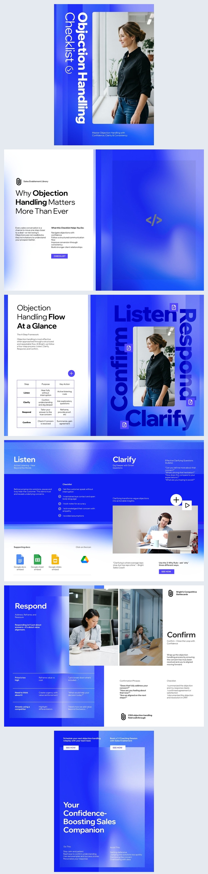 Design del modello di checklist per la gestione delle obiezioni