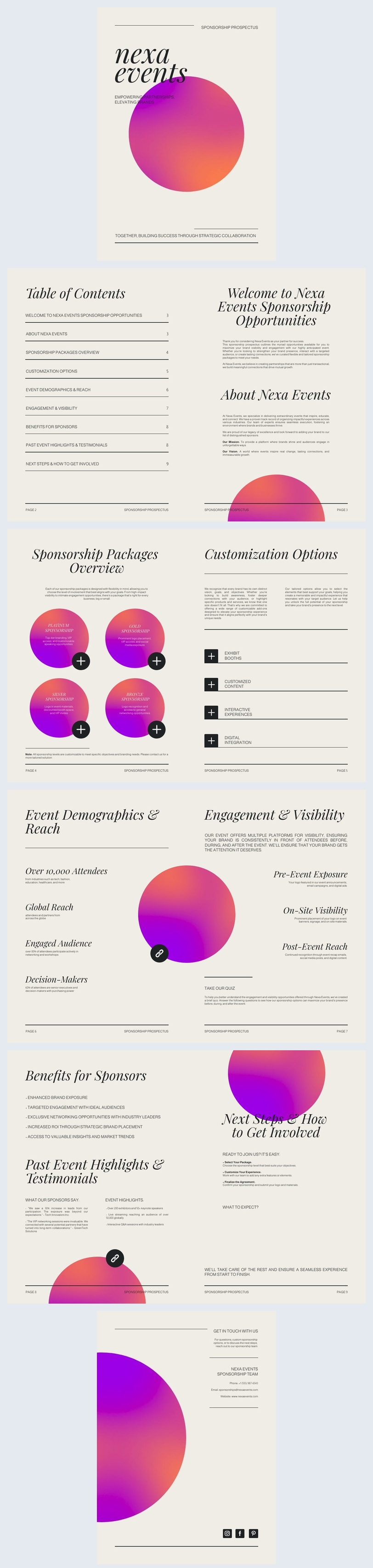 Customizable Sponsorship Prospectus Design