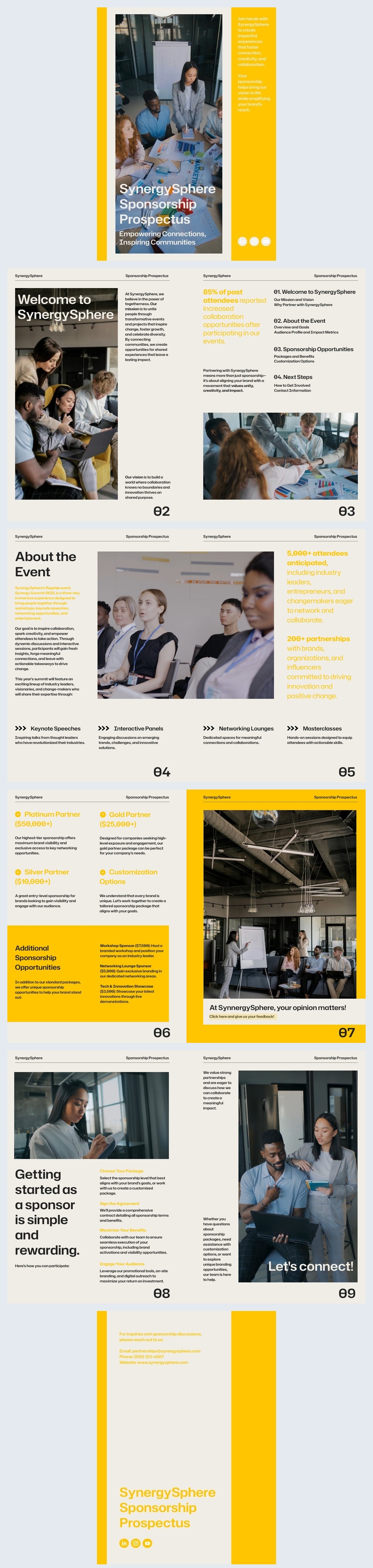 Design Für Unternehmenssponsoring-Prospekt