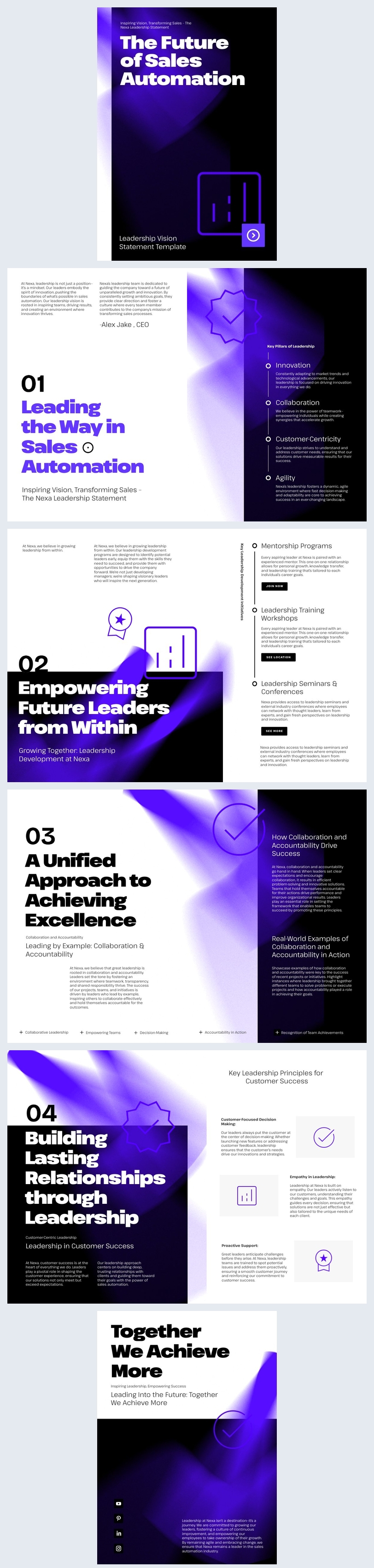 Design Della Dichiarazione Di Visione Di Leadership