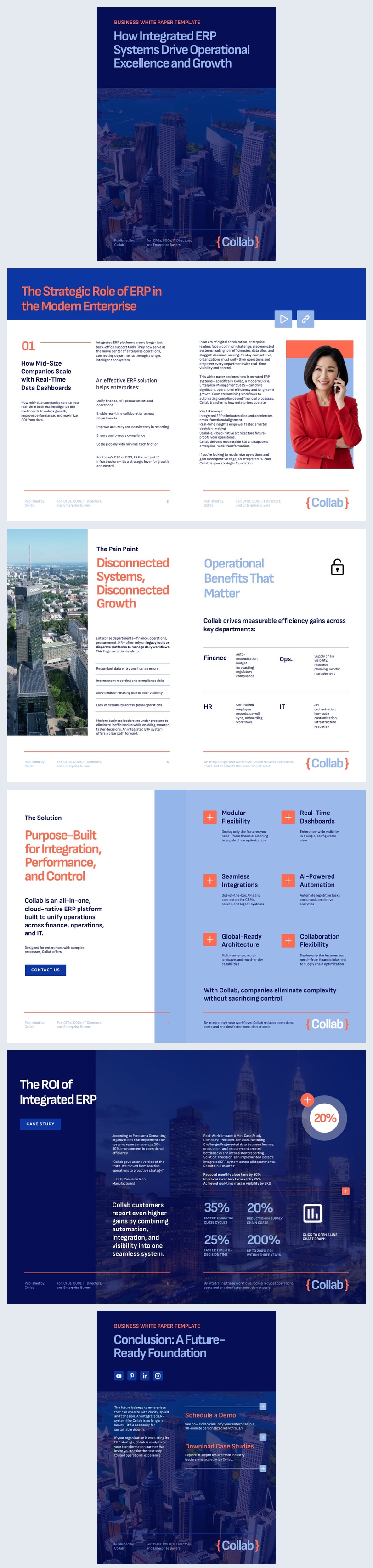 Modèle de livre blanc commercial interactif