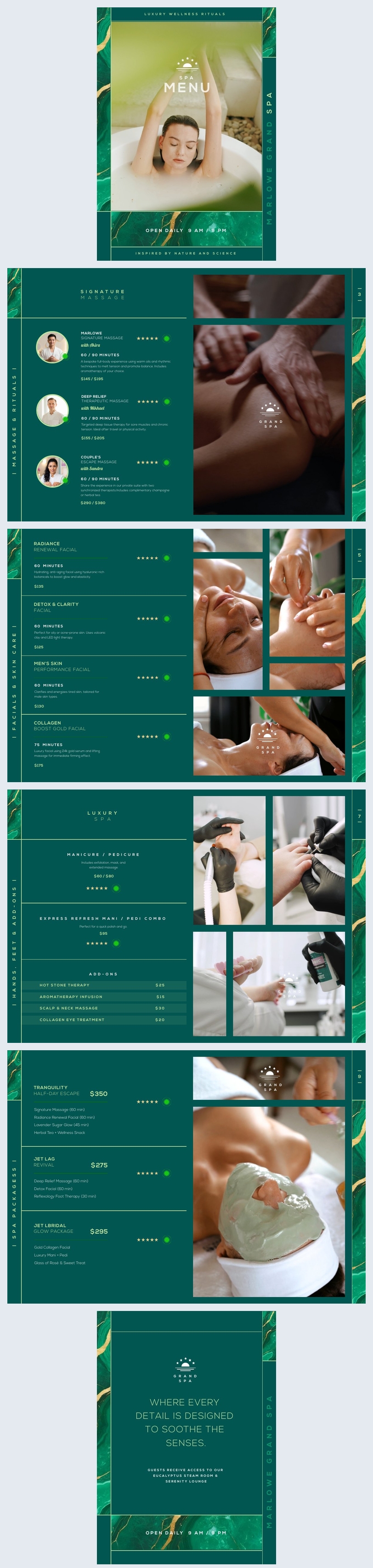 Idee für ein barrierefreies Hotel-Spa-Menü