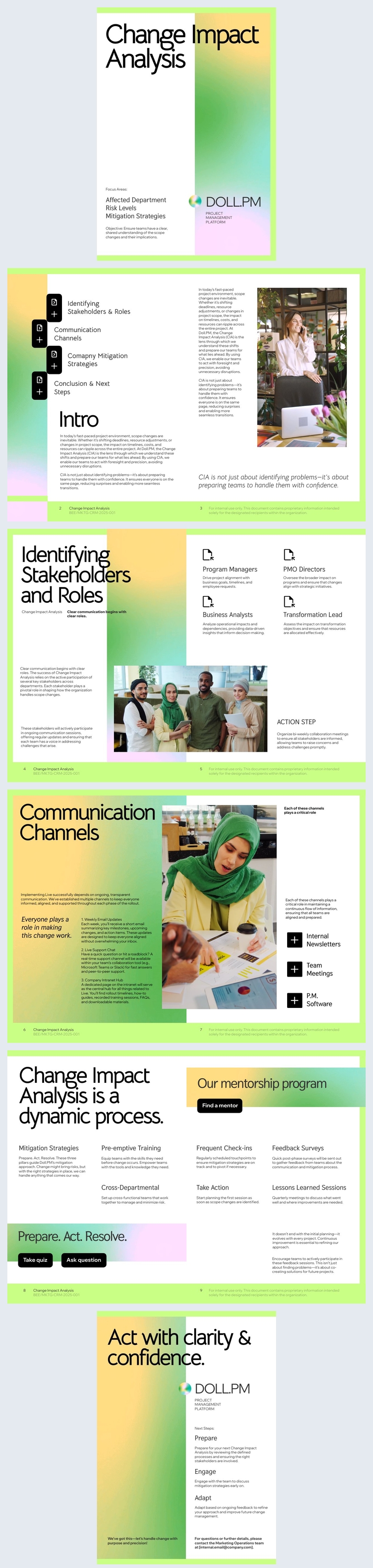 Progettazione dell'analisi dell'impatto del cambiamento