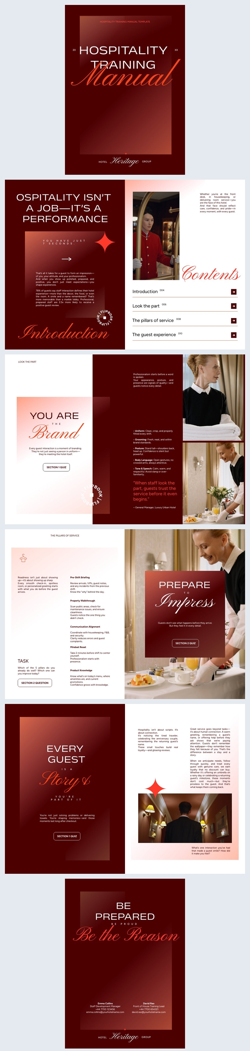 Progettazione del manuale di formazione per l'ospitalità