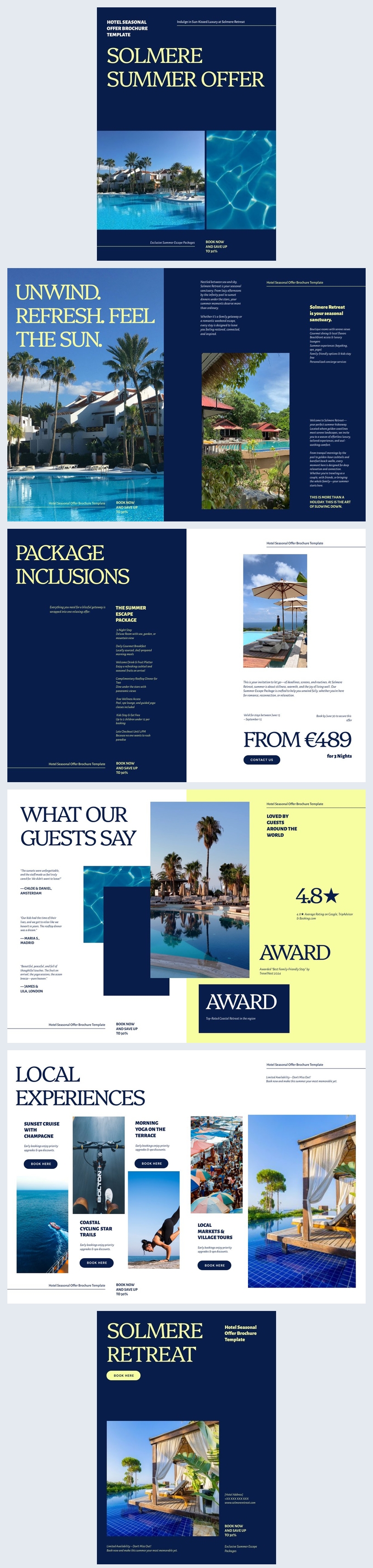 Saisonales Hotelangebotsbroschüren-Design