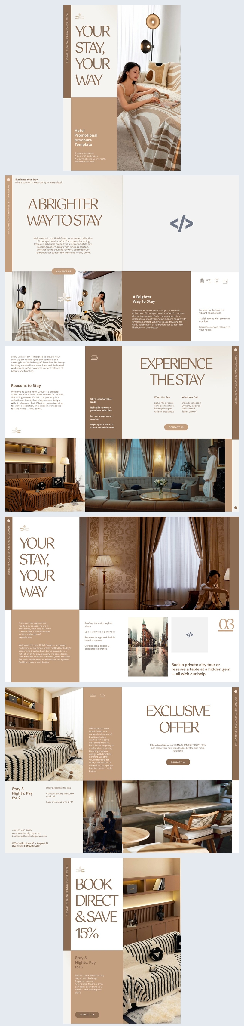 Vorlage für eine Hotel-Werbebroschüre