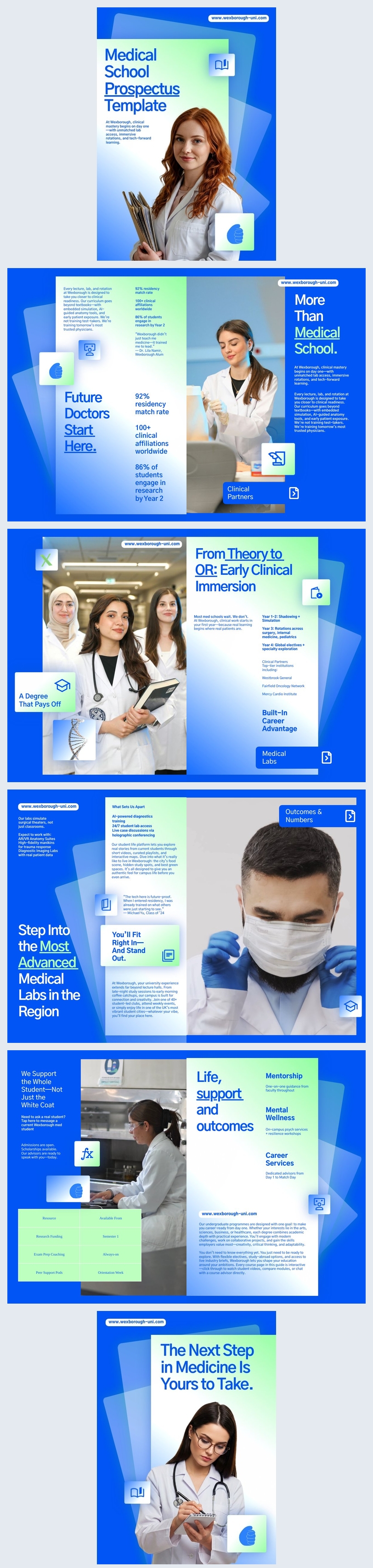 Idee für einen interaktiven Prospekt der medizinischen Fakultät