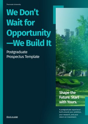 Idee für einen Postgraduierten-Prospekt