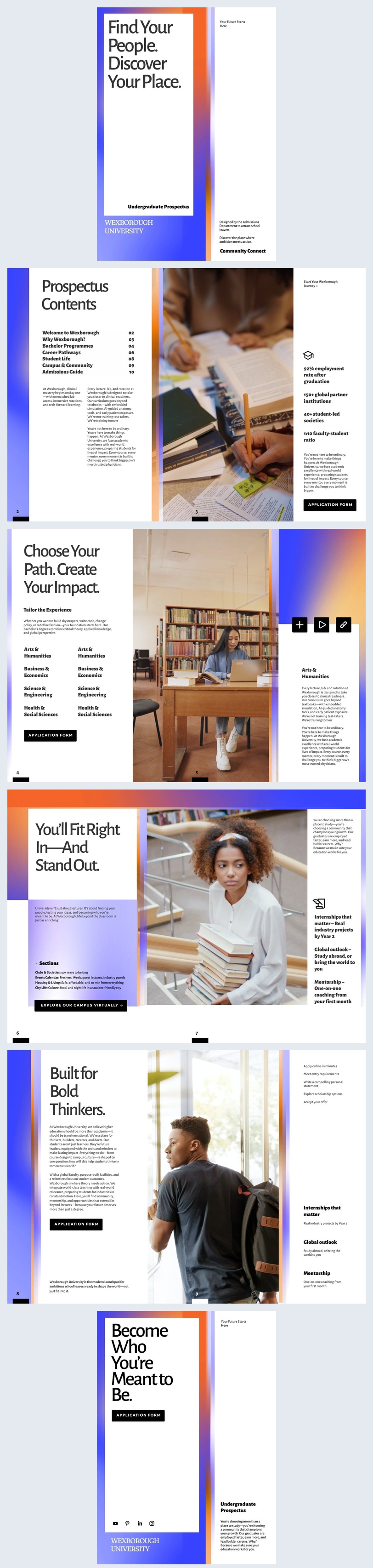 Idee für einen Studienprospekt