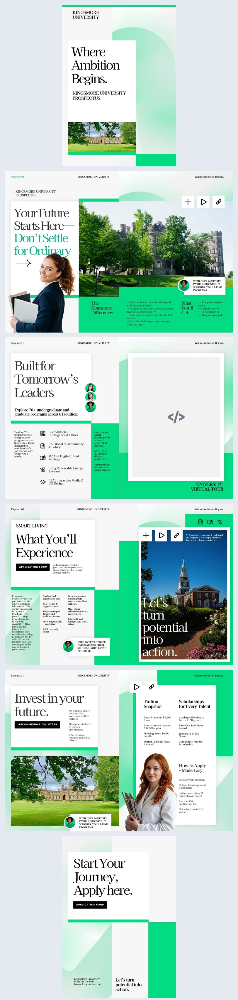 Idee für eine Universitätsprospektvorlage