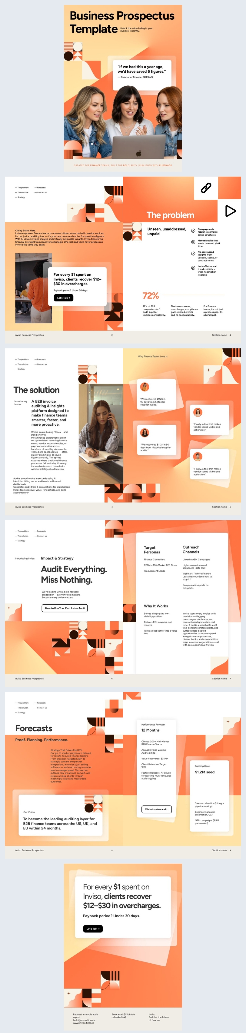 Idee für einen Finanzgeschäftsprospekt