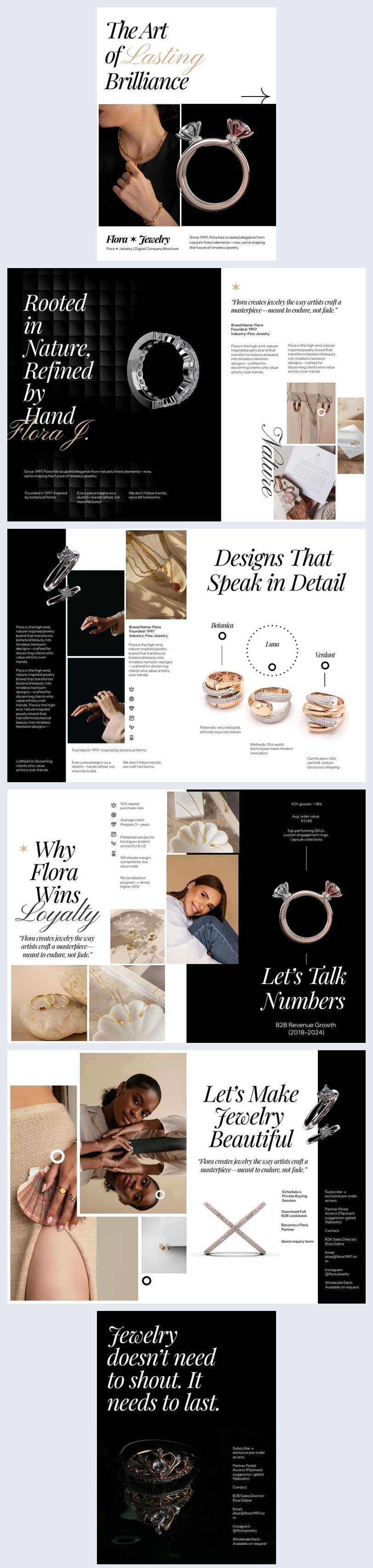 Jewelry Company Brochure Idea
