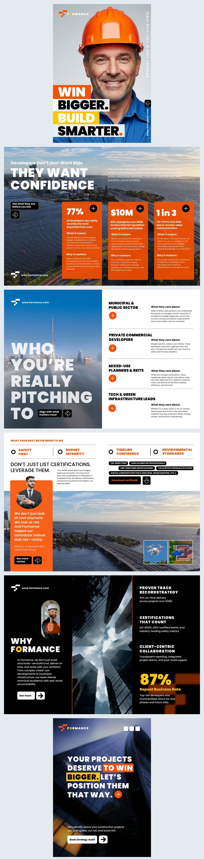 Construction Company Profile Template Idea