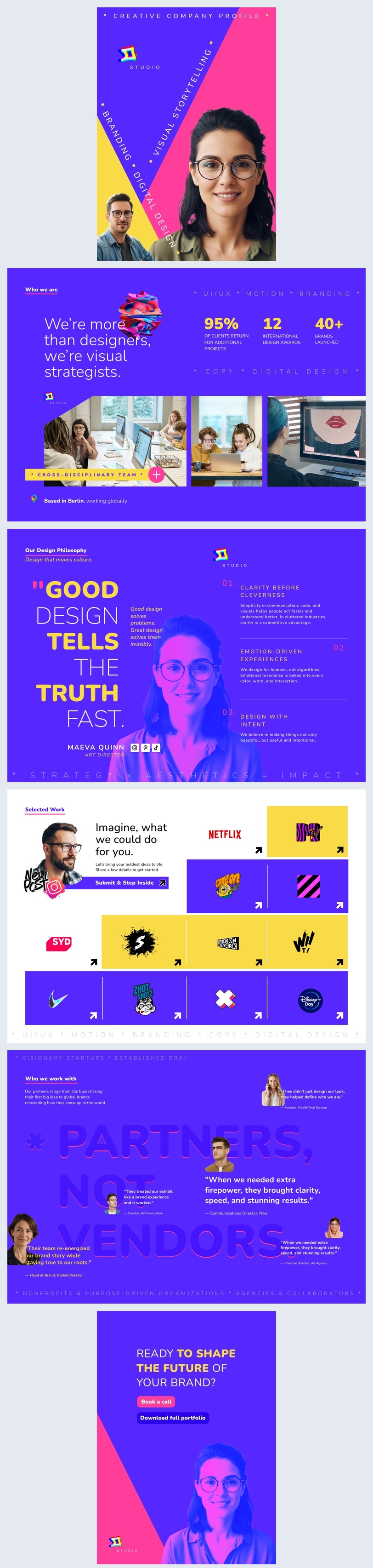 Creative Company Profile Template Idea