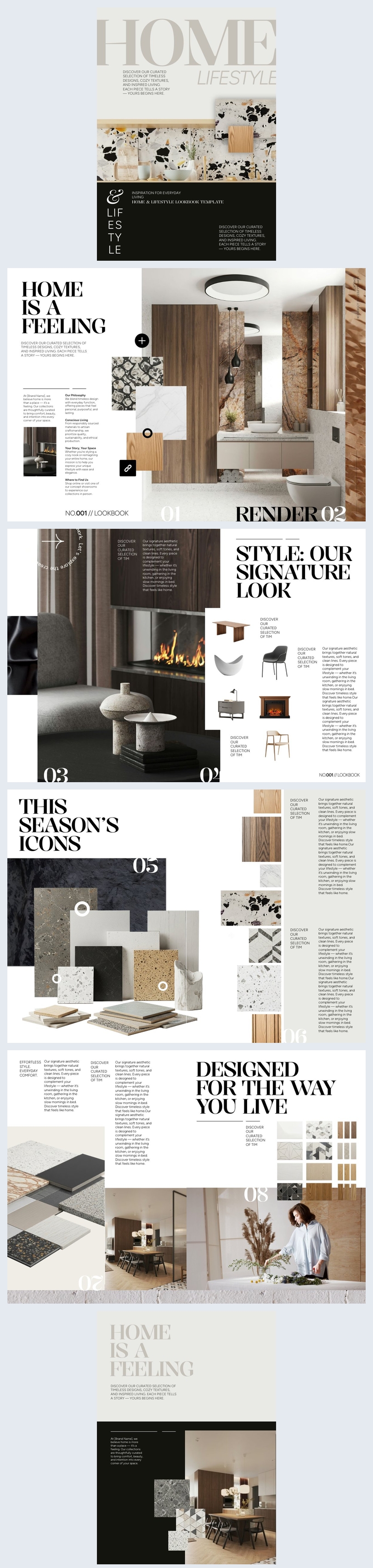 Idee voor een lookbook voor thuis en levensstijl