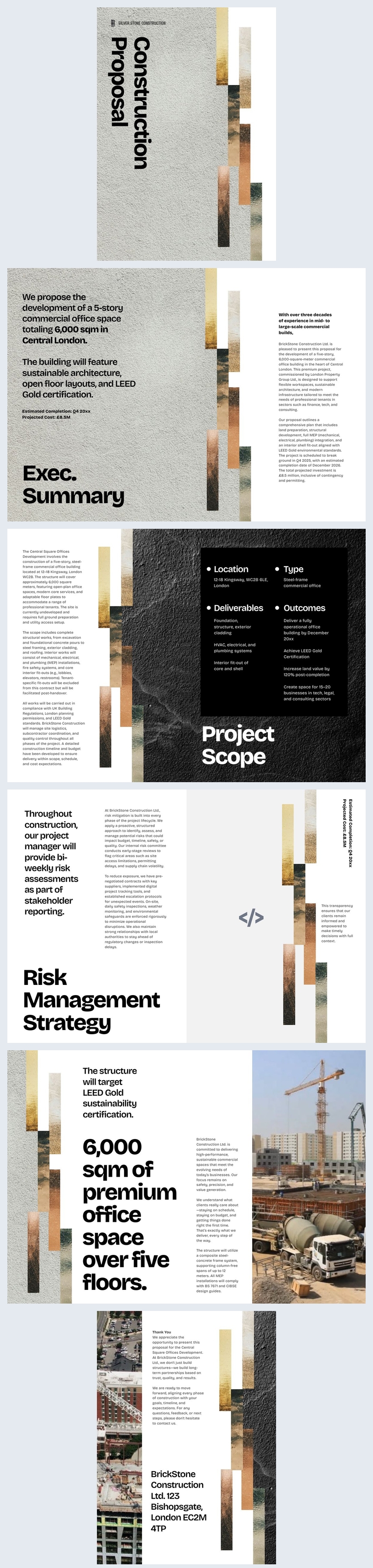 Idée de modèle de proposition de construction