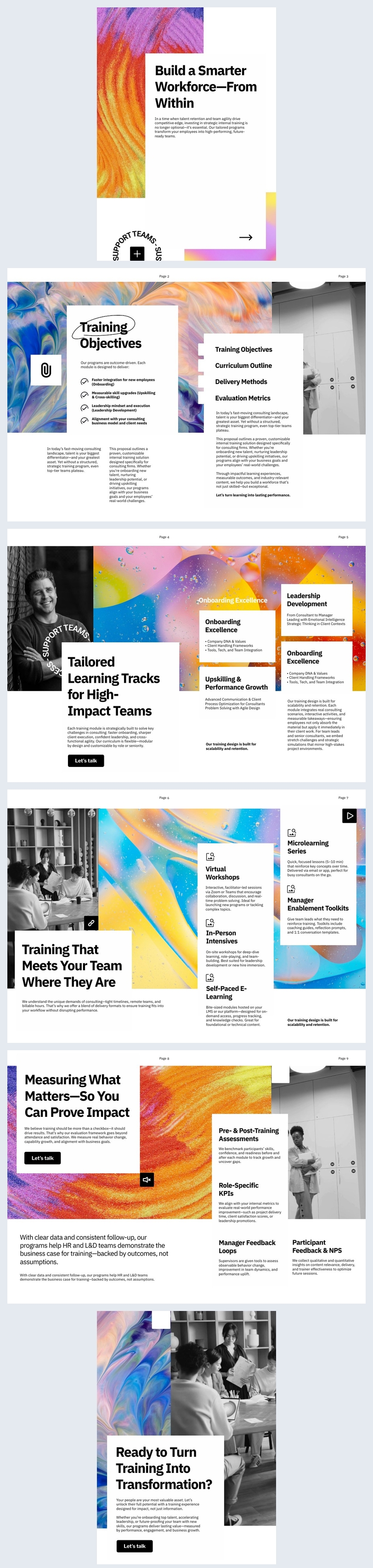 Idea de plantilla de propuesta de capacitación