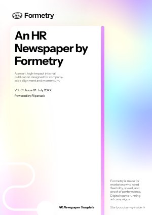 Ideia de modelo de jornal interativo de RH