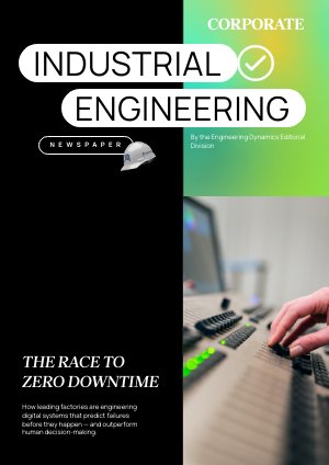 Ideia de modelo de jornal de engenharia industrial