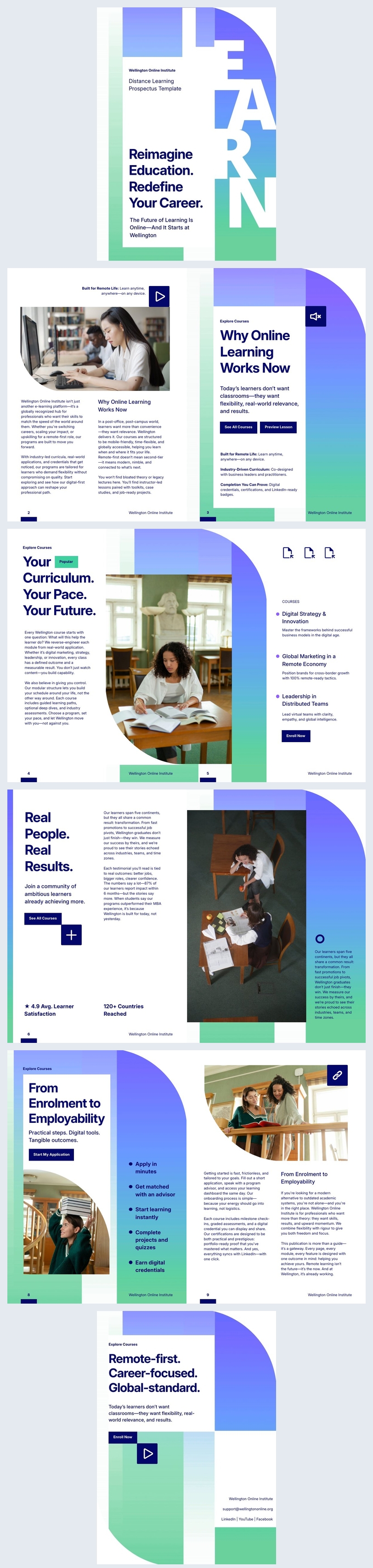 Free: Editable Distance Learning Prospectus Template - Flipsnack