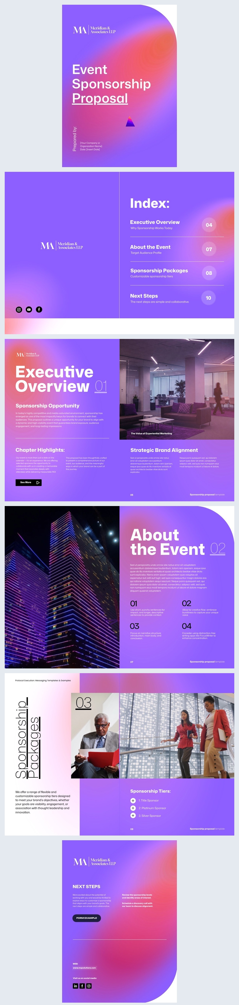 Idee voor een sponsorvoorstelsjabloon