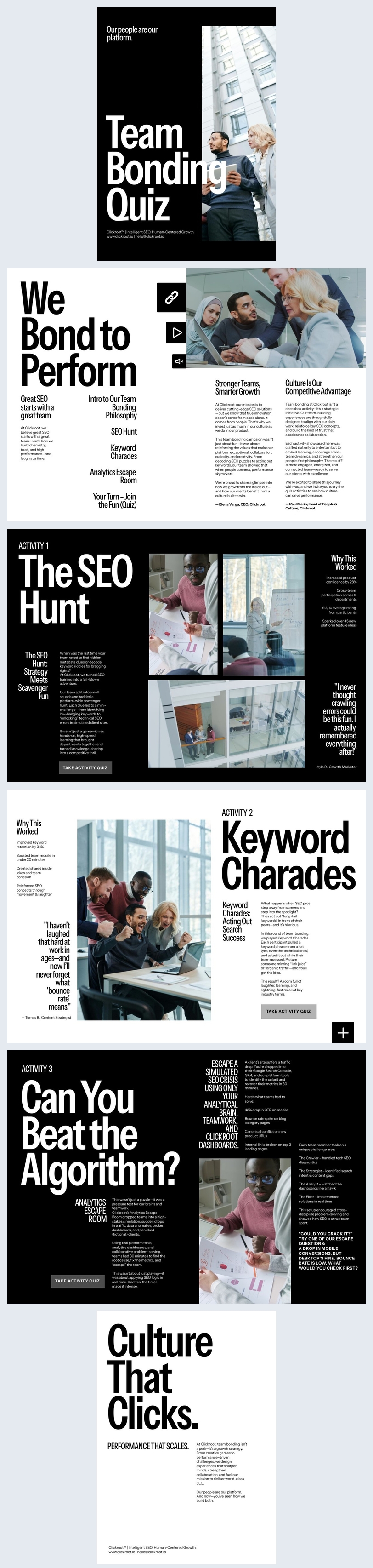 Modello di quiz per rafforzare il legame di squadra