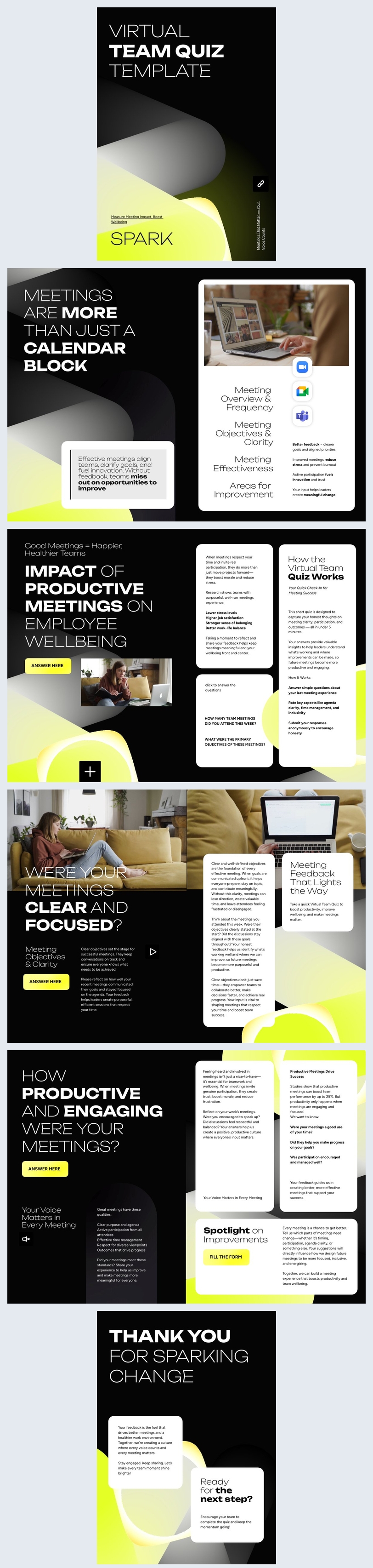 Idee voor een virtueel teamquiz-sjabloon