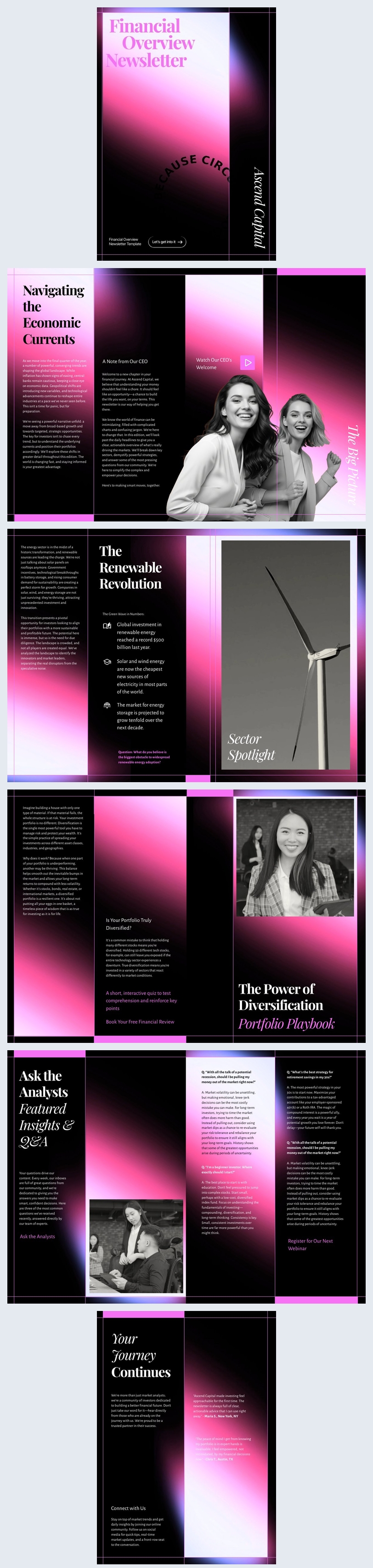 Free Financial Overview Newsletter Template Flipsnack