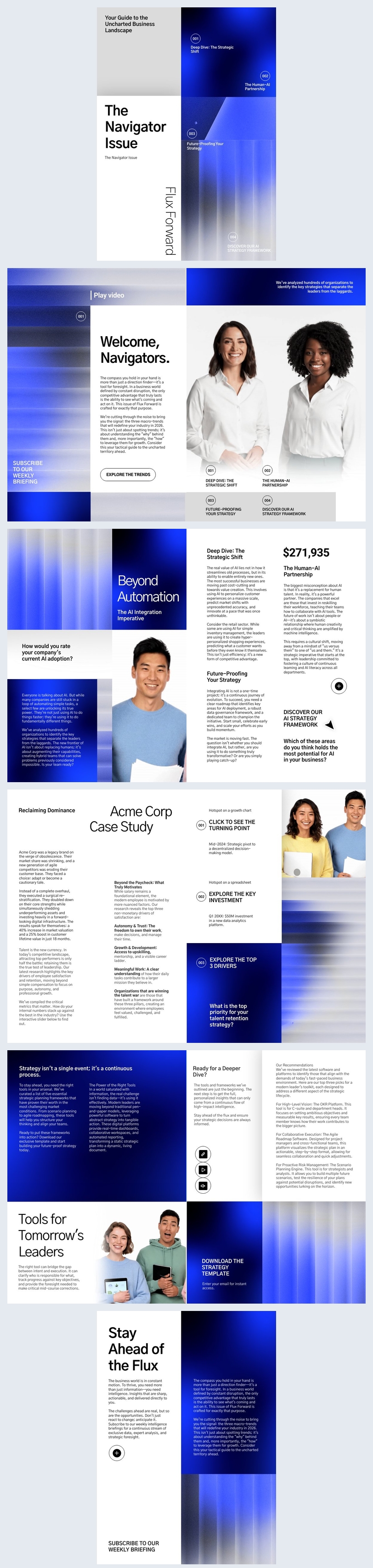 Idee voor een nieuwsbriefsjabloon voor bedrijfsstrategie