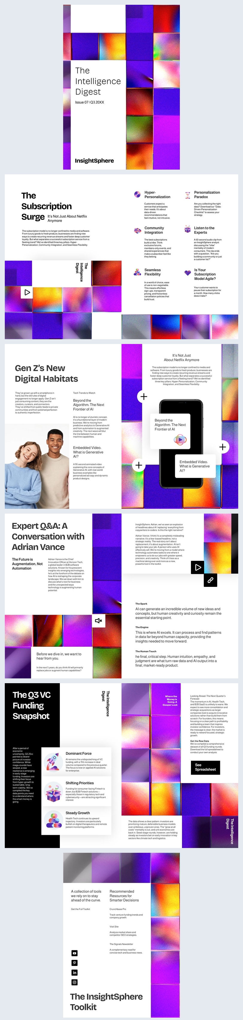 Idee voor een sjabloon voor een nieuwsbrief over marktinformatie