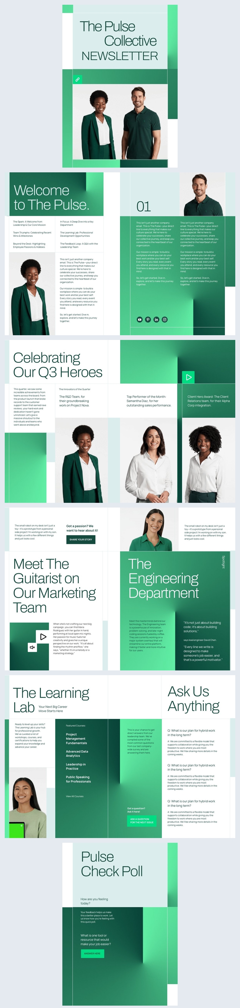 Idee voor een nieuwsbriefsjabloon voor werknemerscultuur