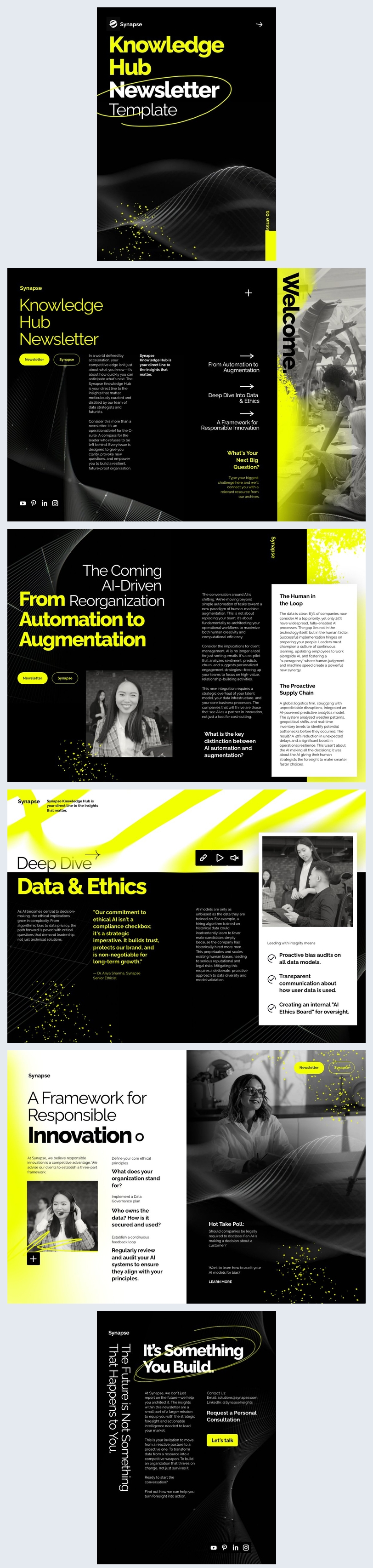 Knowledge Hub Newsletter Template Idea