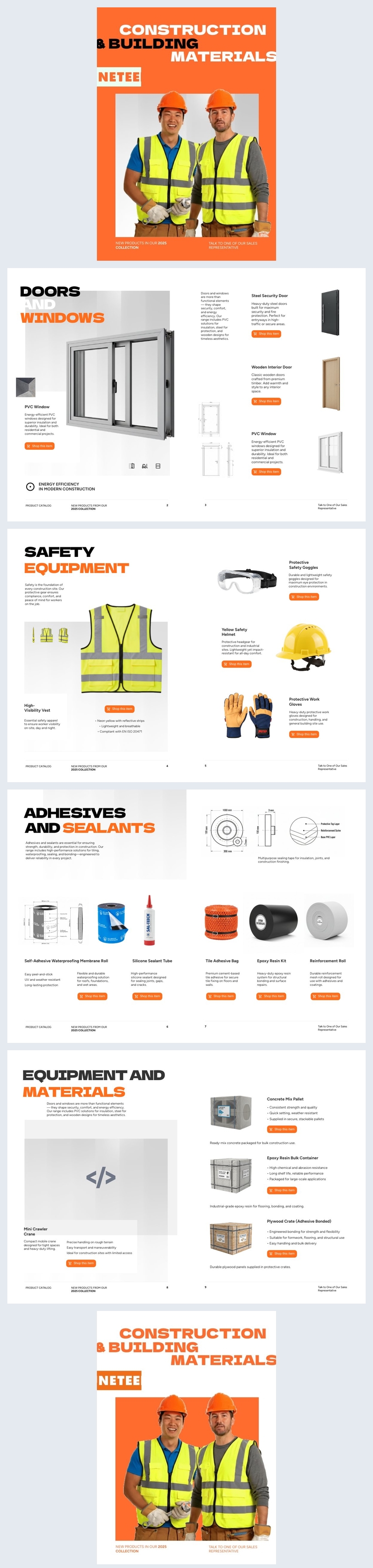 Idea de construcción y materiales de construcción