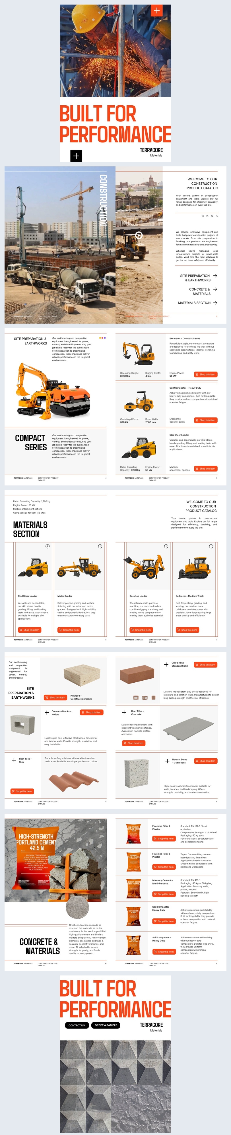 Idée de catalogue de matériaux de construction