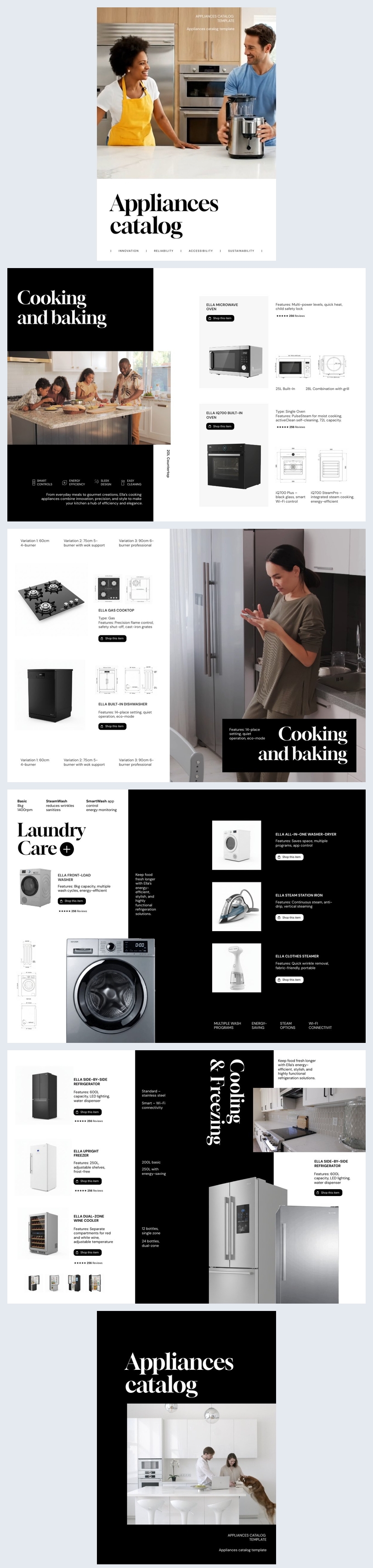 Idee voor een productcatalogus voor apparaten