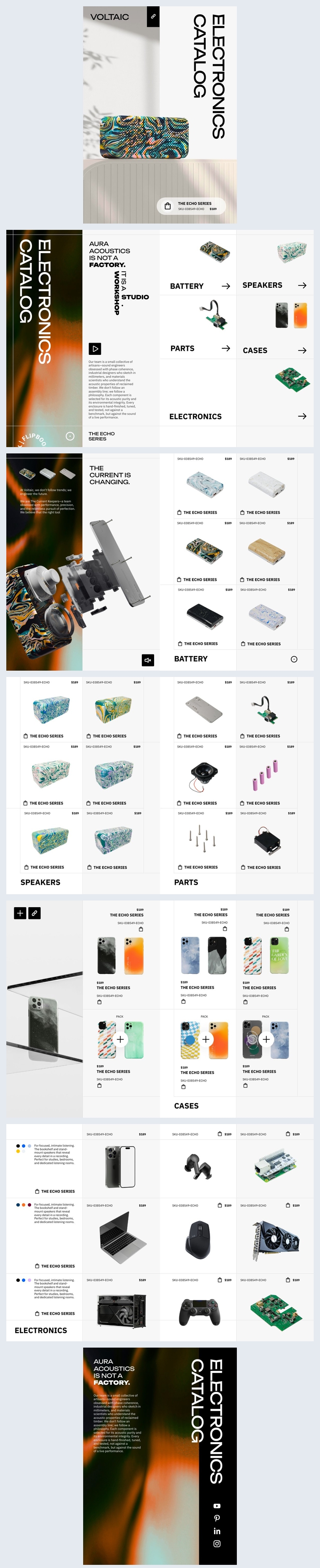 Idea modello catalogo prodotti elettronici