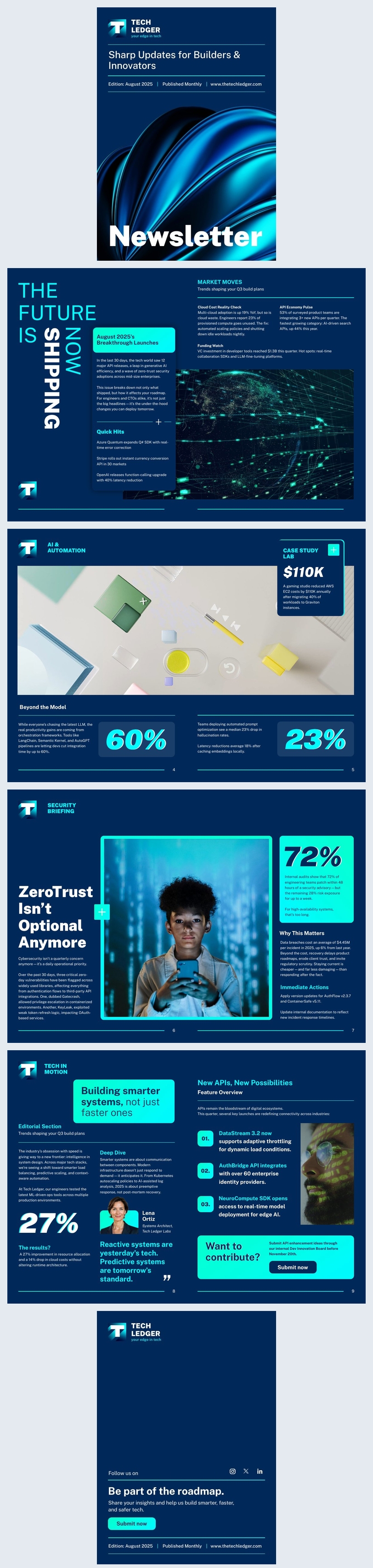 Free: Editable Tech Update Newsletter Template - Flipsnack