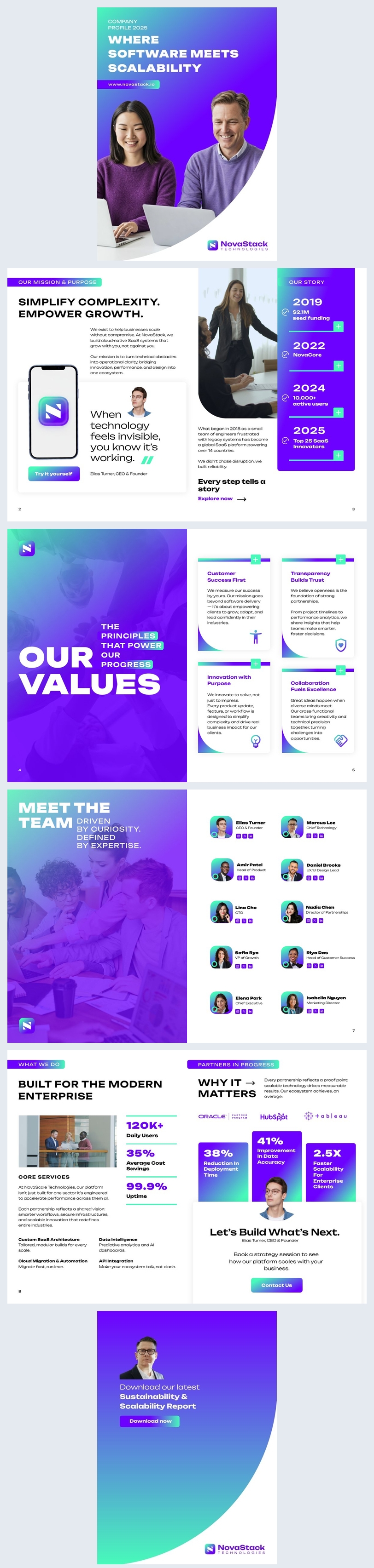 Idée de modèle de brochure de profil d'entreprise