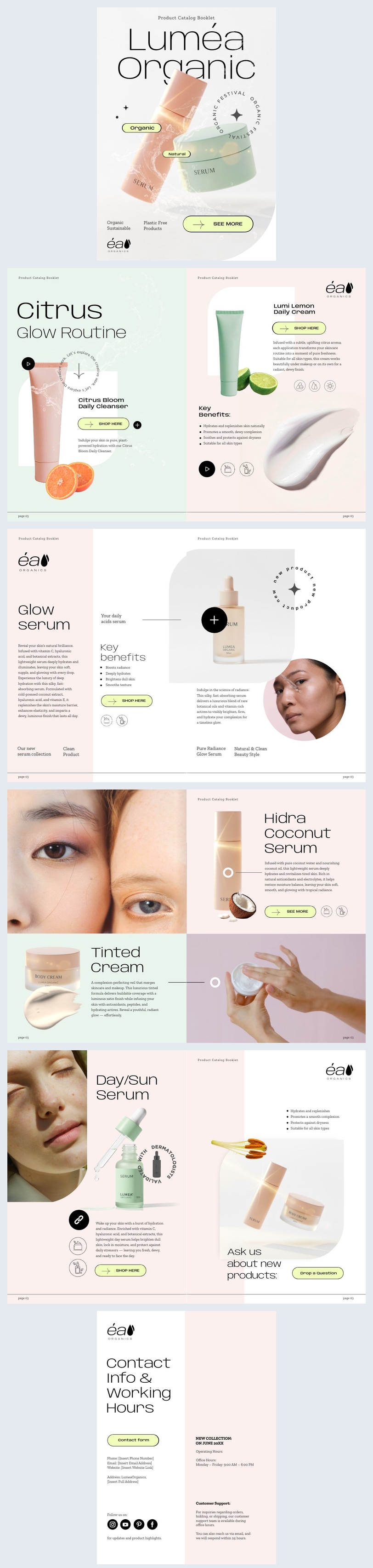 Idee voor een sjabloon voor een productcatalogusboekje