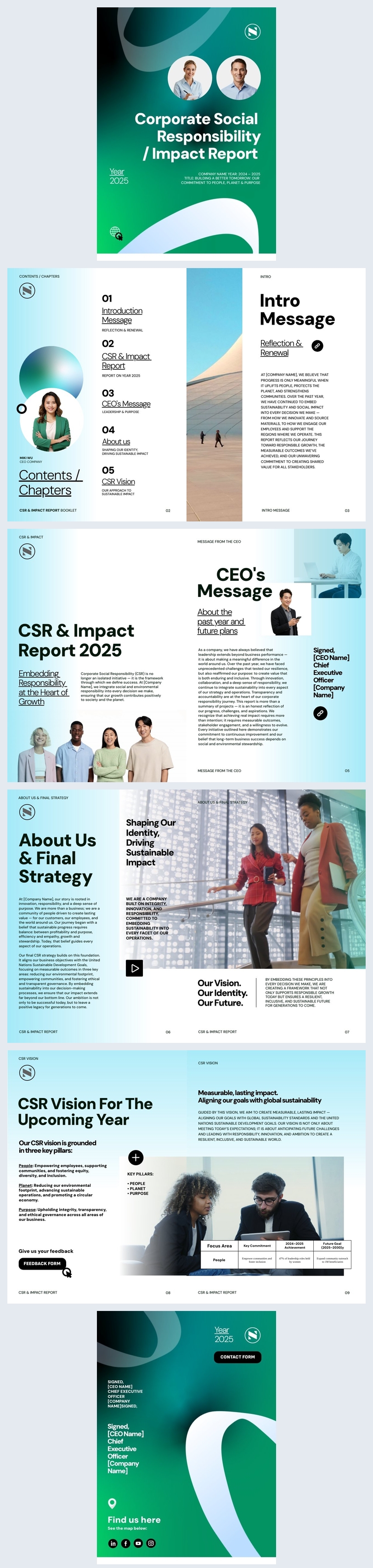 CSR & Impact Report Booklet Template Idea